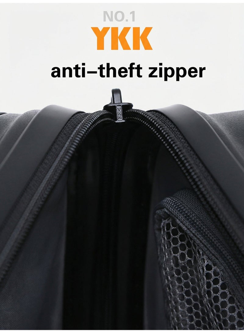 LIGHTGO 7610 black suitcase PC Suitcase Trunk case check in luggage 27inch with TSA travel case - Image 3