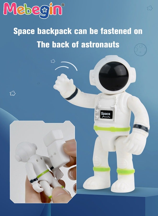 MEBEGIN 6 Pieces Space Station Toys, Adventure Spaceship Shuttle Toy Set with 1 Astronaut Figure, 1 Motorbike, 1 Bag and 2 Lines, Creative Rocketship Space Toys, Ideal Gift for Kids Aged 6+, 2 AA Batteries Required(Not Included)  - Image 5