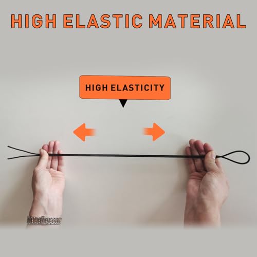 UamGlsob Elastic Speed Laces for Running Shoes, Stretchy Bungee Shoelaces with Silicone Head Replacement Shoe Strings for Tennis Sneakers (Black-02, 16"/40cm) - Image 4