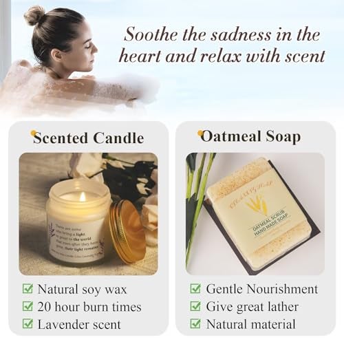 Synhonty Sympathy Gift Baskets, Care Package for Women, Soothe Grief Sympathy Gifts for Loss of Loved One, Condolences Gift Basket for Loss, Bereavement Miscarriage Gifts for Mothers, Mom, Sister, Friend - Image 3