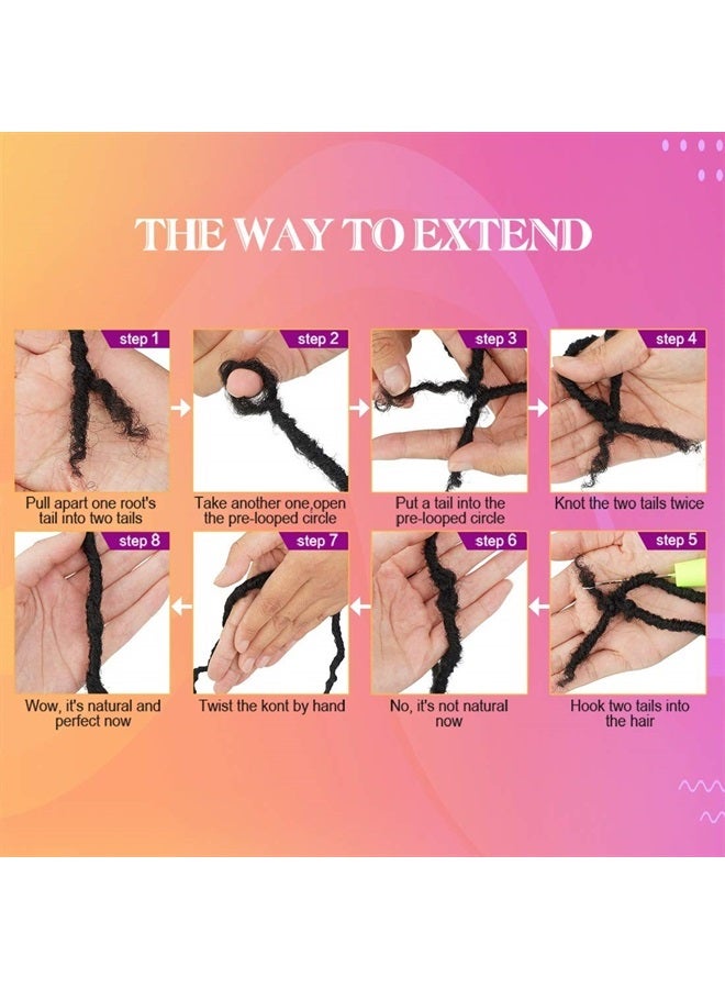 18 inch New Faux Locs Crochet Hair Curly 6 Packs New Soft Locs Crochet Hair for Black Women Pre Looped Synthetic Goddess Locs Braiding Hair (18inch 6packs,1B#)