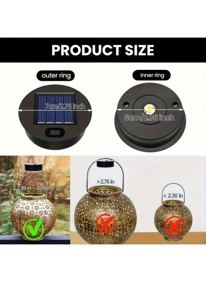 6 Pcs Solar Cell Box Replacement Set For Outdoor Garden Lantern Light Poles - Image 1