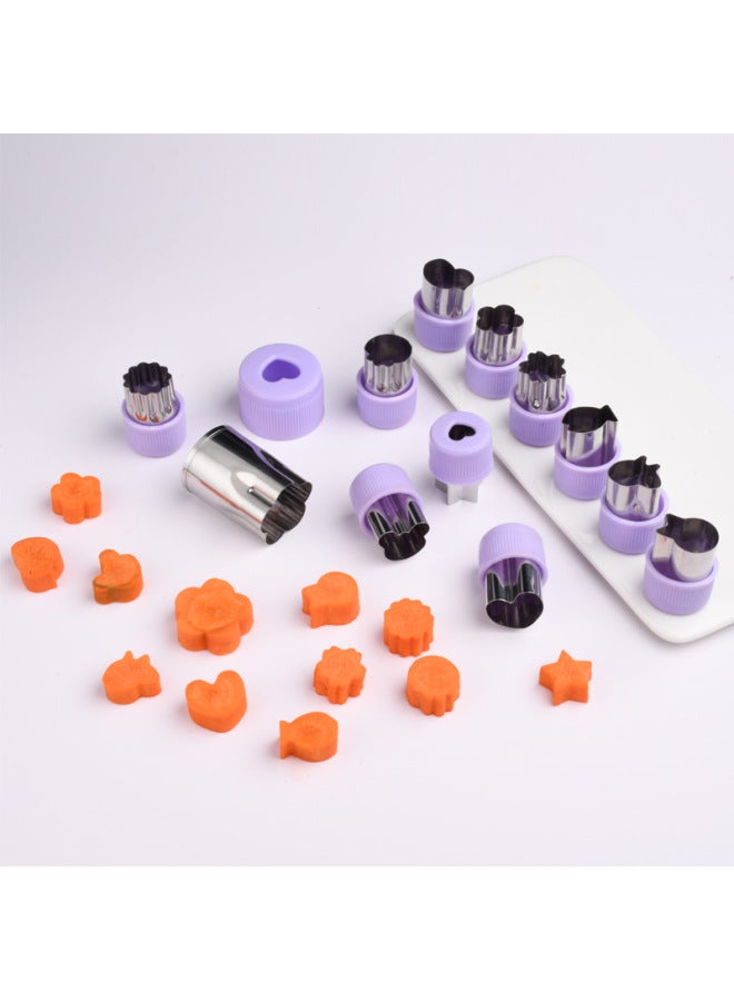 Baby Complementary Food Embossed Mold Biscuit Gadget Home Baking Set Children's Butterfly Surface Cutting Mold Fruit And Vegetable Cutting-Specifications:Small Clothes-Color:Cute Powder - Image 3