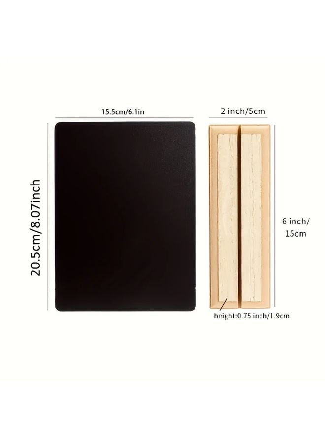2 لافتة سبورة خشبية سوداء للكتابة بمقاس 8 × 6 بوصة على الطراز الكلاسيكي للمقاهي والحانات والمطاعم - Image 4
