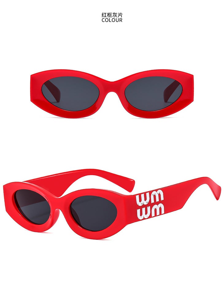 Oval Sunglasses With Letter Decor  Style For Men - Image 5