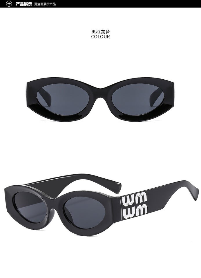 Oval Sunglasses With Letter Decor  Style For Men - Image 4