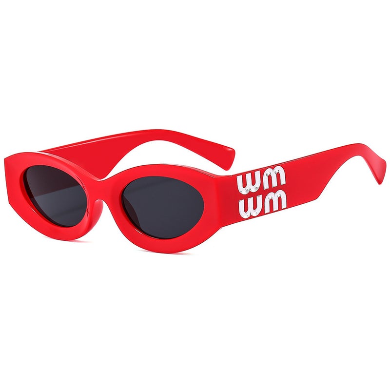 Oval Sunglasses With Letter Decor  Style For Men - Image 1