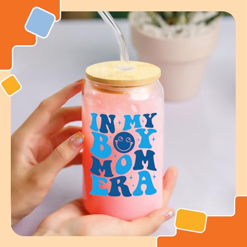 NewEleven Gifts For Mom, New Mother - Gifts For a Mom of Boys, Pregnant Mother, Expecting Momomy, Mama, Moms To Be, Mommy To Be - 16 Oz Coffee Glass - Image 4