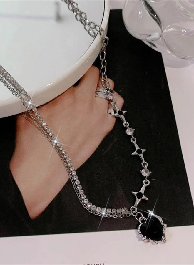 Take Two  Black Heart Pendant Necklace for Women | Best Price UAE