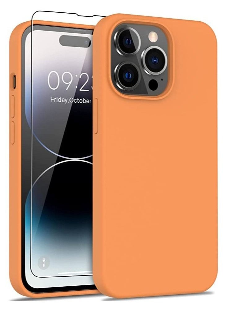 vesus iPhone 14 Pro Max Case with Screen Protector,Soft Flexible Silicone Gel Rubber Bumper Cover,Slim Fit Shockproof Protective Phone Case for iPhone 14 Pro Max 6.7 - Image 1