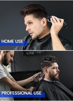 GLAKER Professional Hair Clippers and T-Blade Trimmer, Cordless Mens Hair Clippers for Women Kids, Barber Clippers Rechargeable Fading Clippers with 15PCS Guards  - Image 2