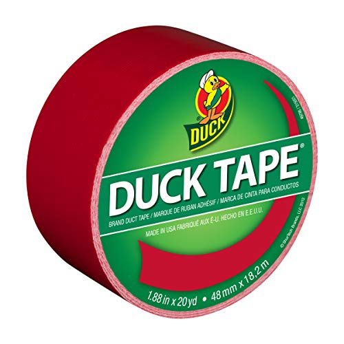 Duck 285634 Color Duct Tape 3-Pack, 1.88 Inches x 20 Yards, 60 Yards Total, 3-Roll Pack, Red, 3 Piece - Image 2