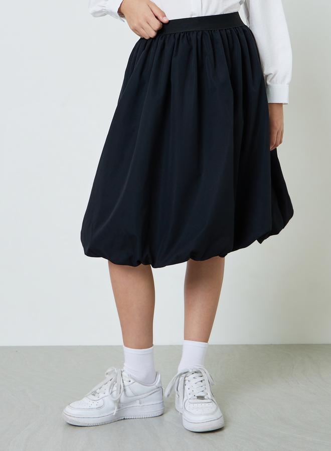Styli Teen Girls Balloon Hem Knee Length Skirt - Image 2