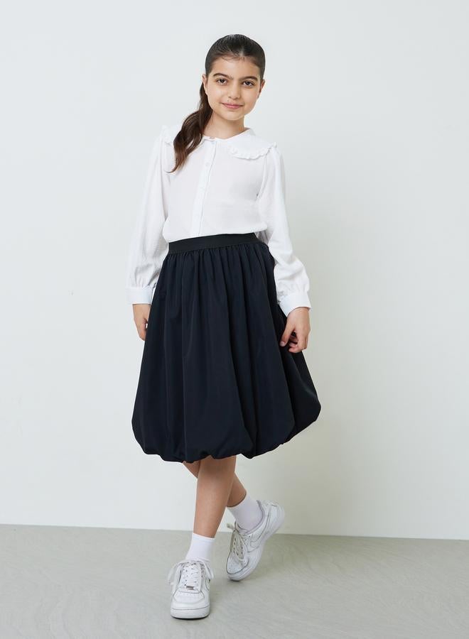 Styli Teen Girls Balloon Hem Knee Length Skirt - Image 1