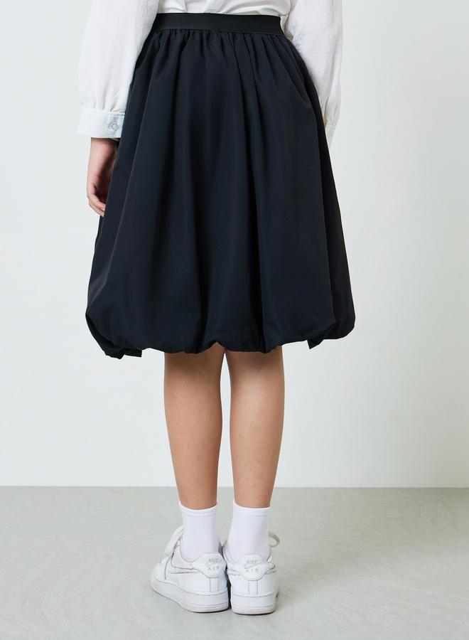 Styli Teen Girls Balloon Hem Knee Length Skirt - Image 4