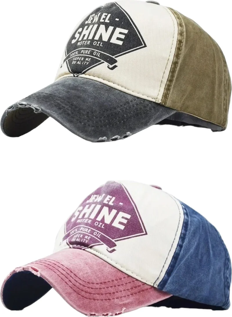 تيزجيلسين Unisex Antique Jewel Shine Adjustable Baseball Cap Hat Baseball Hat Set of 2