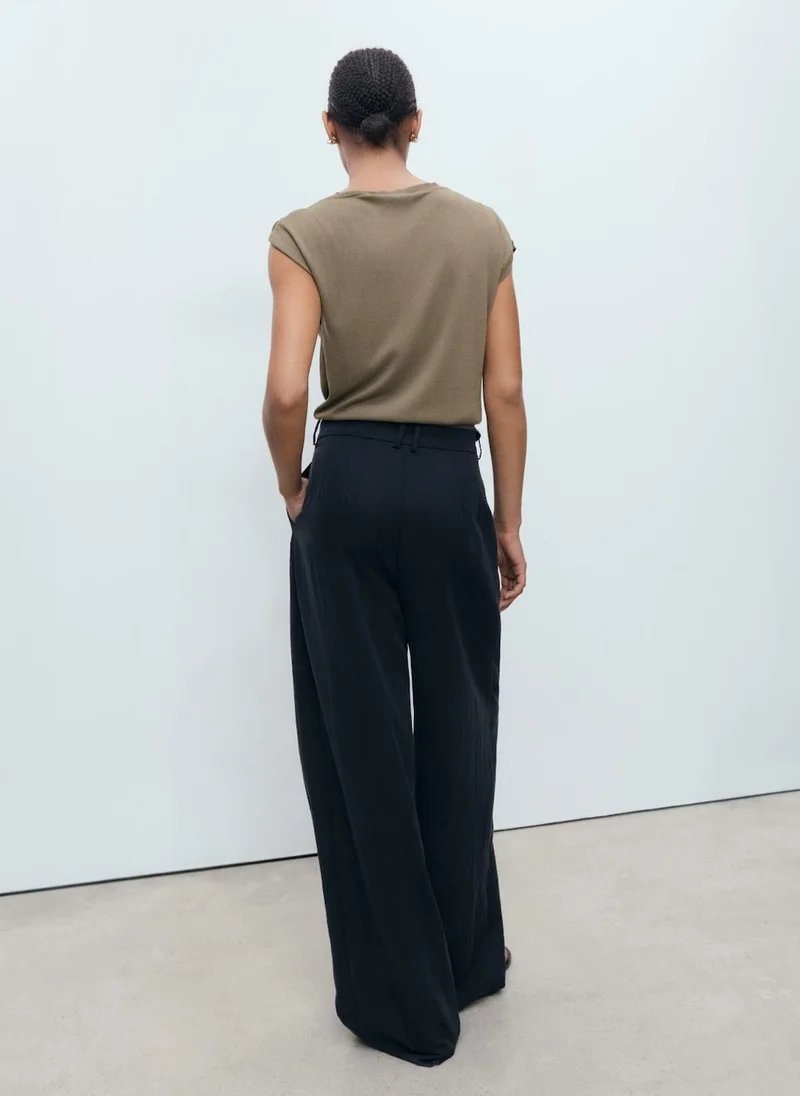 مانجو Fine-Knit Sweater With Metallic Detail