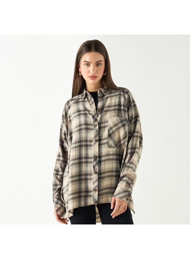 Lee Cooper Lee Cooper Checked Shirt with Long Sleeves and Pocket  - Image 1