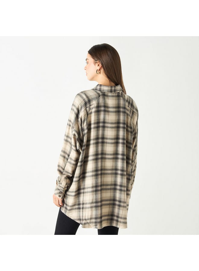 Lee Cooper Lee Cooper Checked Shirt with Long Sleeves and Pocket  - Image 3