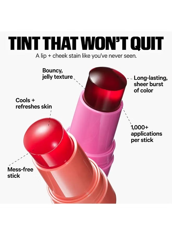 Makeup ooling Water Jelly Tint Lip + Cheek Blush Stain, Blush Stick for Cheeks, Jelly Blush Stick, Longlasting Non-Stick, Paraben-Free, 0.17 oz (Chill) - Image 3