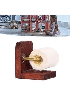Generic Miniature Dollhouse Toilet Paper Rolls,1:12 Dollhouse Roll Paper Miniature Paper Towel Dispenser Kitchen Dollhouse Holder  - Image 4