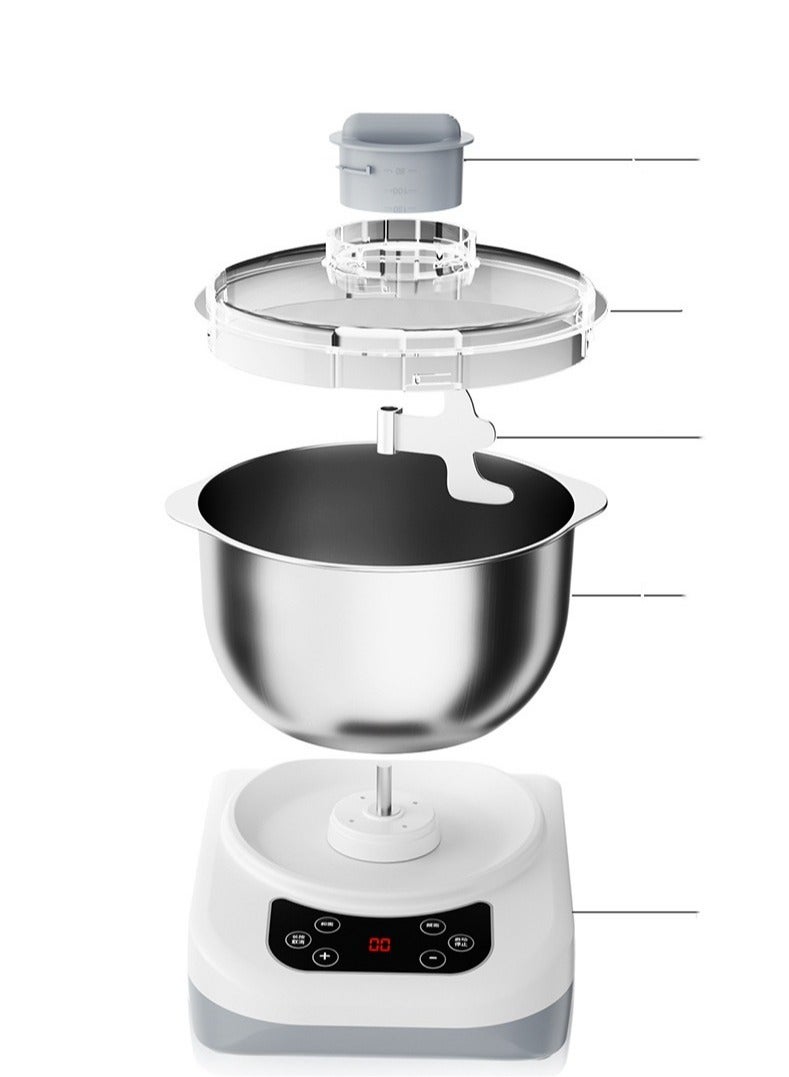 9L Stainless Steel Dough Flour Mixer, Electric Dough Maker with Ferment Function, Large Capacity Automatic Kneading Machine, Thermostatic Fermentation, Intelligent Timer, Stand Mixer for Home Baking  - Image 4