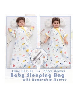 Baby Sleeping Bag, Cotton Long Sleeves Wearable Sleep Sack, 0.5 Tog Toddler Cartoon Animal Design Sleeping Bag, Suitable for Newborn Boys Girls, 6 Months Toddlers Baby Gift