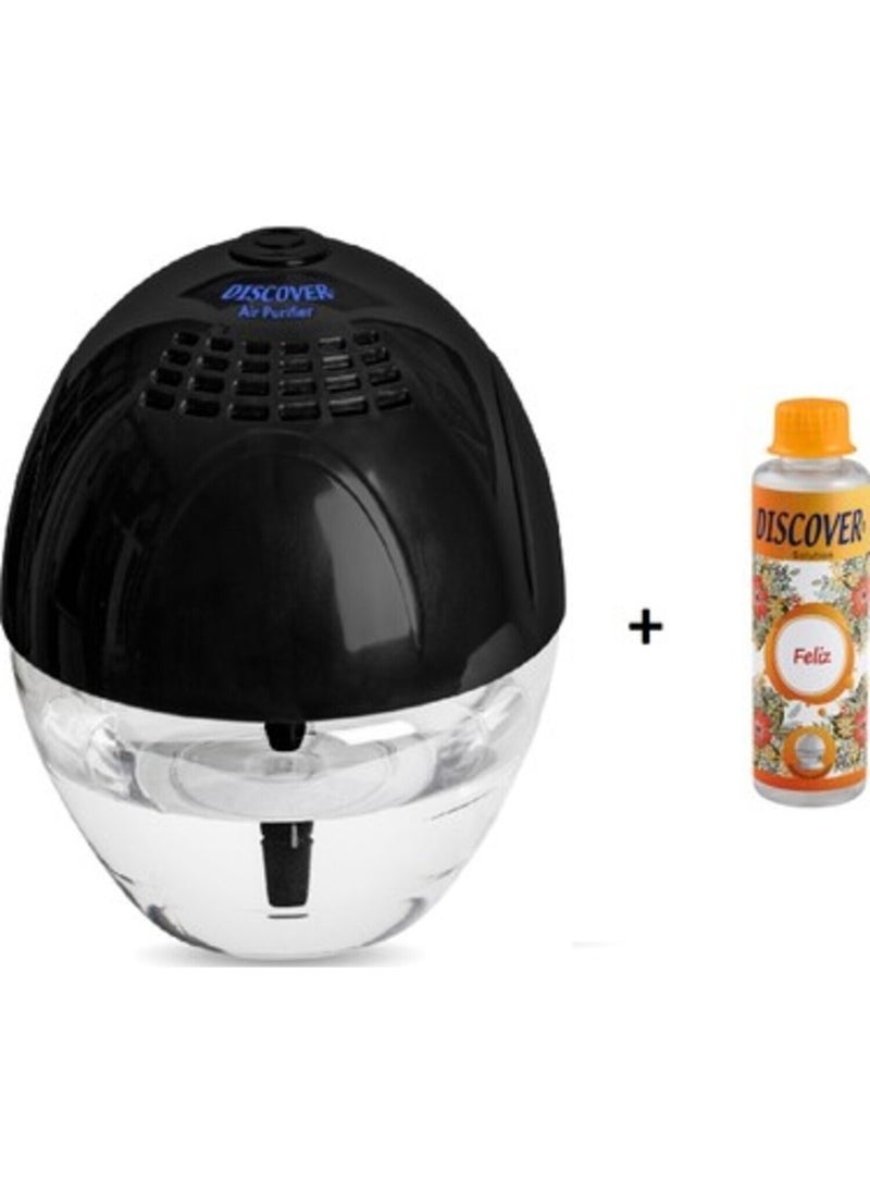 discover - Magic Globe Air Purifier Unlighted Black + 1 Piece Feliz Solution - Image 1