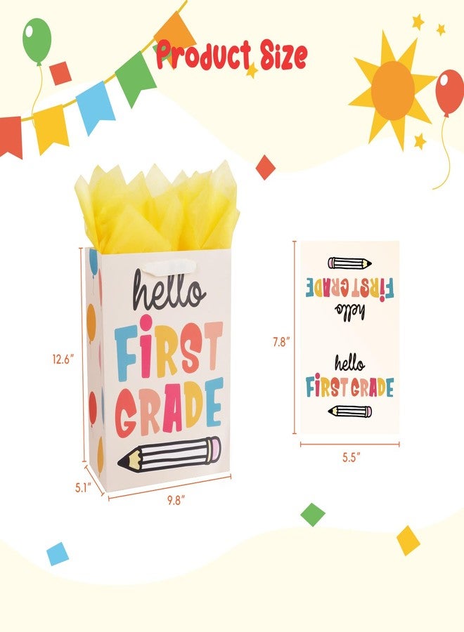 Linelglobal Kindergarten Graduation Gift Bag with Wrapping Tissue Kindergarten Gift Bags for Kids Grade One Boy Girl 12.6" Primary Elementary - Image 2