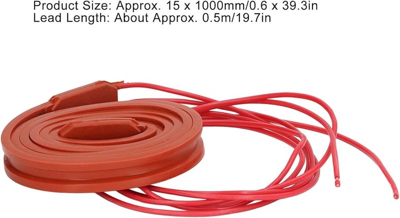 Brrnoo Silicone Heating Belt DC12V 40W Flexible Heat Tape for Water Pipes Oil Pipe Insulation - Image 4