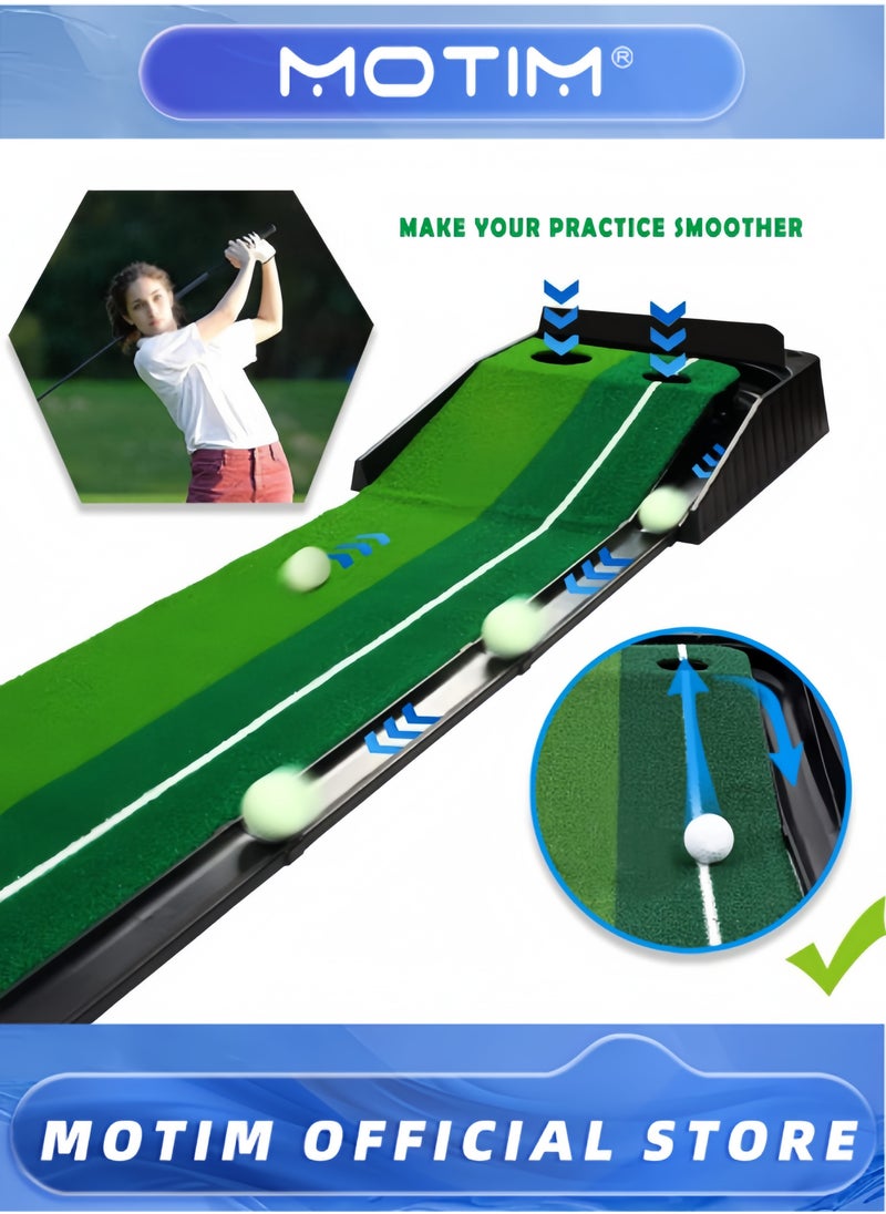 Motim Golf Putting Green with Automatic Fairway Return Portable Putting Mat for Indoor and Outdoor Use  - Image 4