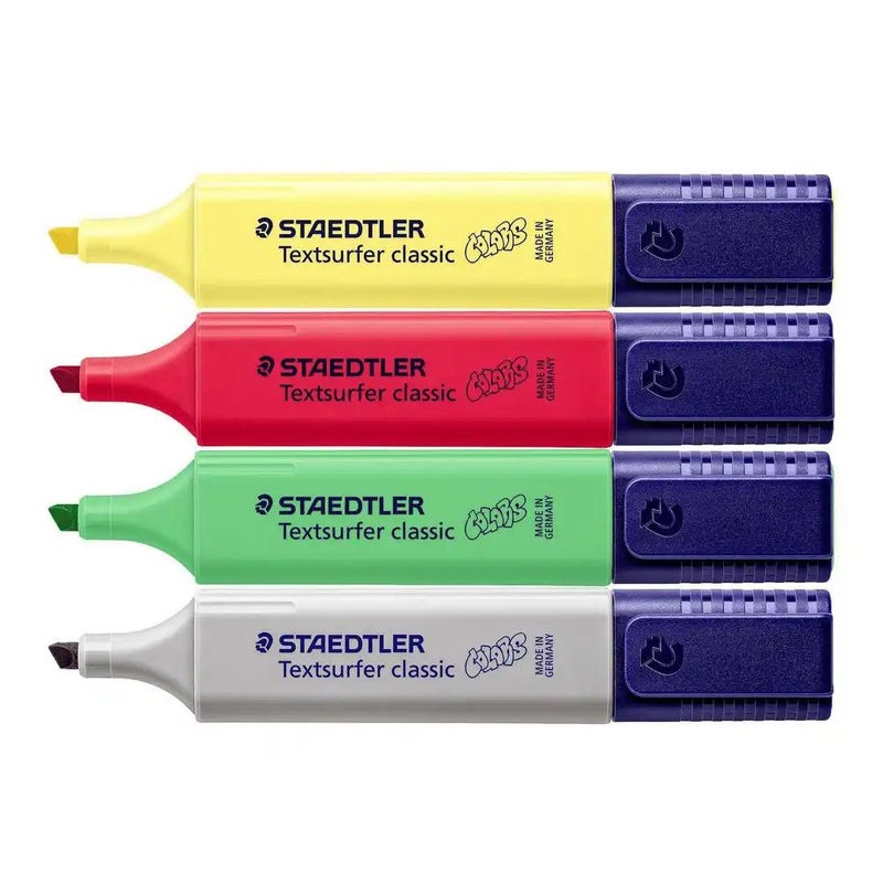 Staedtler Assorted Color Textsurfer Classic Highlighter Pen- 4pcs