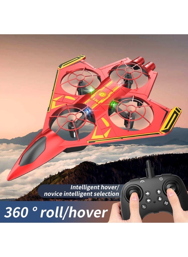 Closeli RC drone,RC Fighter Jet Toy Drone, Remote Control Aircraft, 2 Batteries, Smart Hovering, 360° Flip Stunts, LED Night Lights, One-Key Start/Landing, Rechargeable Long Flight Time, 3 Speed Modes, Birthday Gifts - Image 2