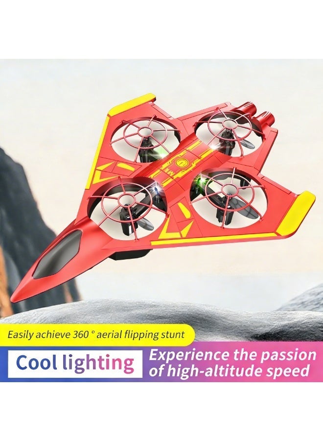 Closeli RC drone,RC Fighter Jet Toy Drone, Remote Control Aircraft, 2 Batteries, Smart Hovering, 360° Flip Stunts, LED Night Lights, One-Key Start/Landing, Rechargeable Long Flight Time, 3 Speed Modes, Birthday Gifts - Image 3