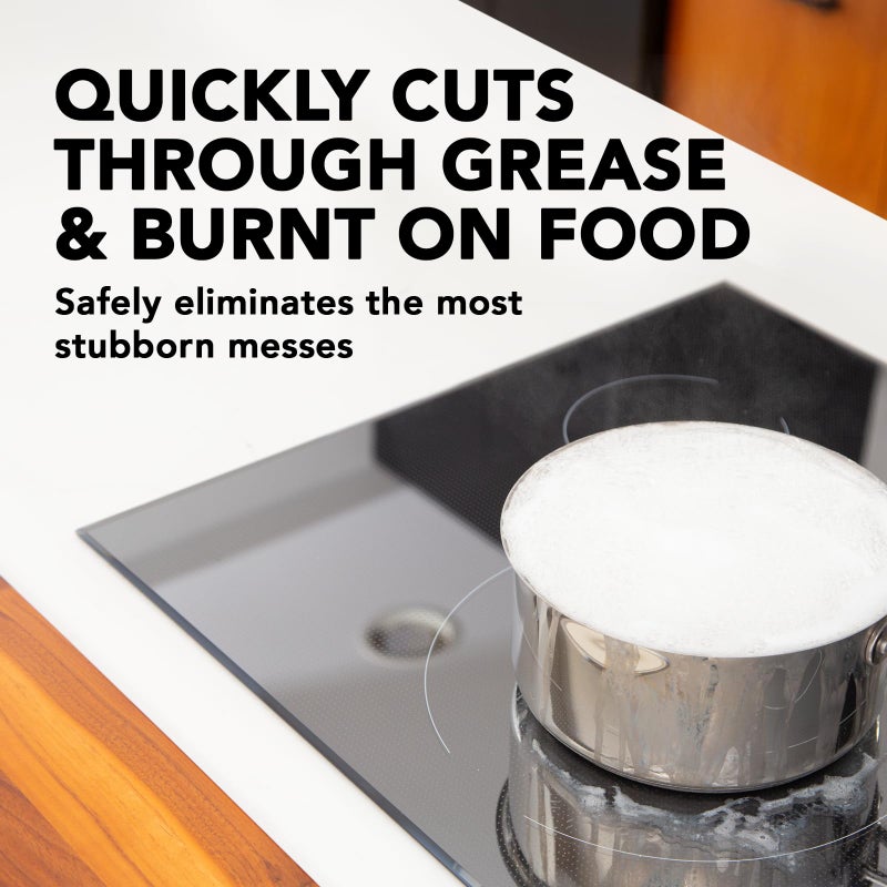 Weiman Ceramic and Glass Cooktop Cleaner - Heavy Duty Cleaner and Polish (10 Ounce Bottle and 3 Scrubbing Pads) - Image 4