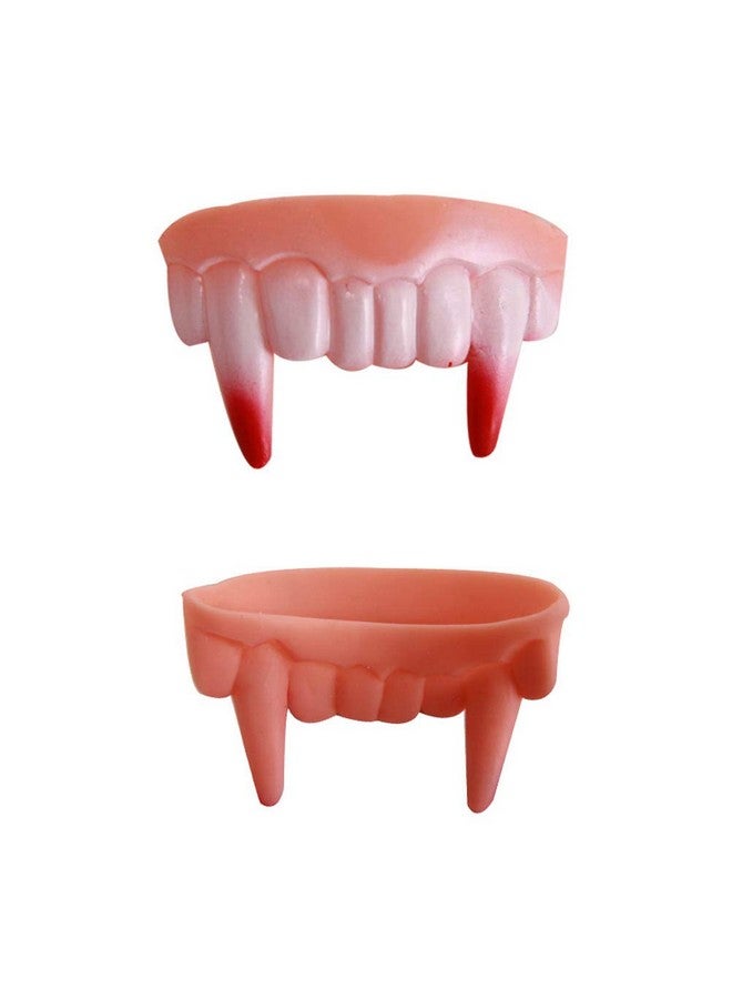 Odowalker 17Pcs Different Style Fake Teeth & 12Pcs Novelty Mustachesfunny Halloween Novelty Billy Bob Teeth Ugly Fake Teeth False Vampire Fangs Props Costume Party Funny Gag Gift. - Image 4