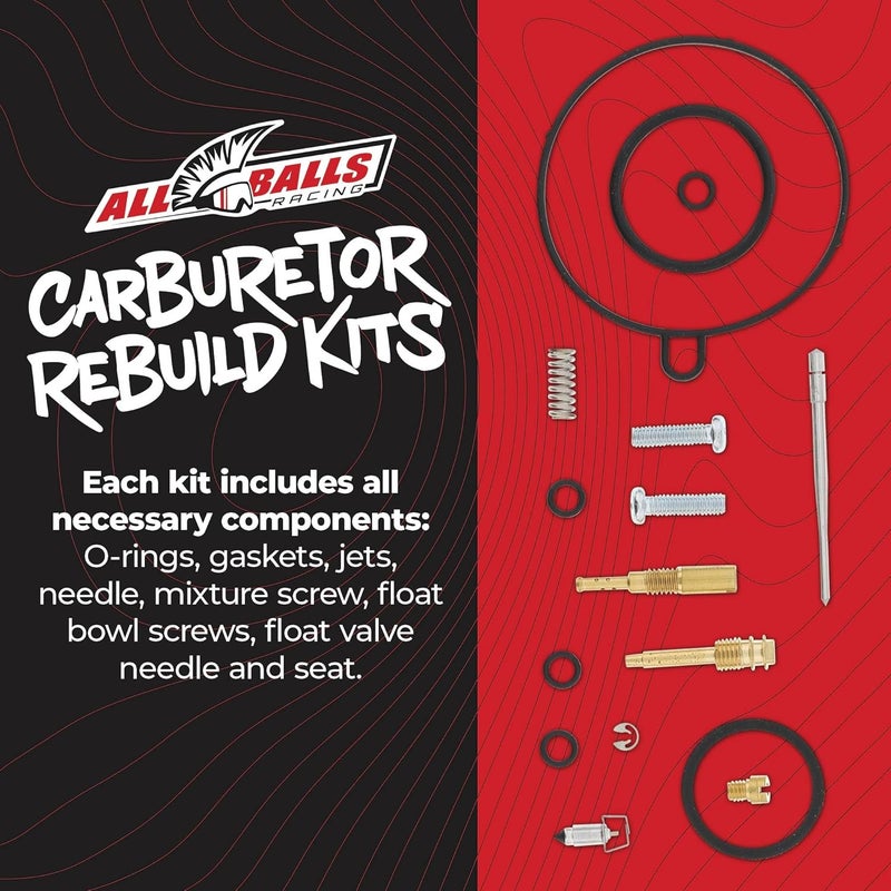 All Balls Racing 26-1411 Carburetor Rebuild Kit for ATVs and Motorcycles - Image 2