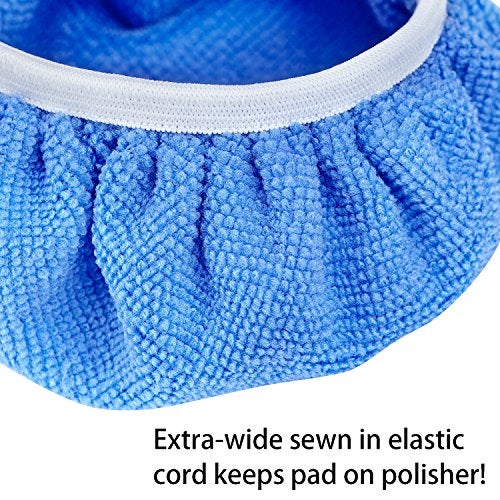 Awpeye 10Pack Car Polisher Pad Bonnet (5 to 6 Inches) Soft Microfiber Polishing Bonnet Buffing Pad Cover - Image 5