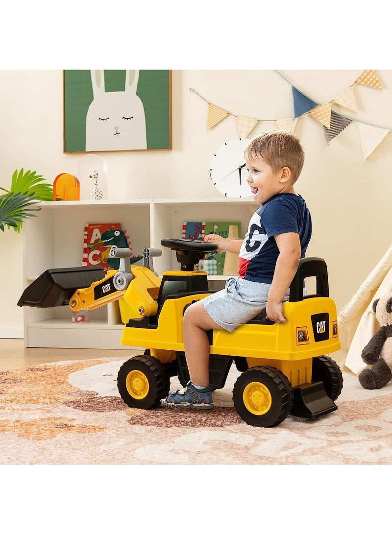 Bulldozer Wheel Loader CAT Licensed Ride-On Construction Truck With Music