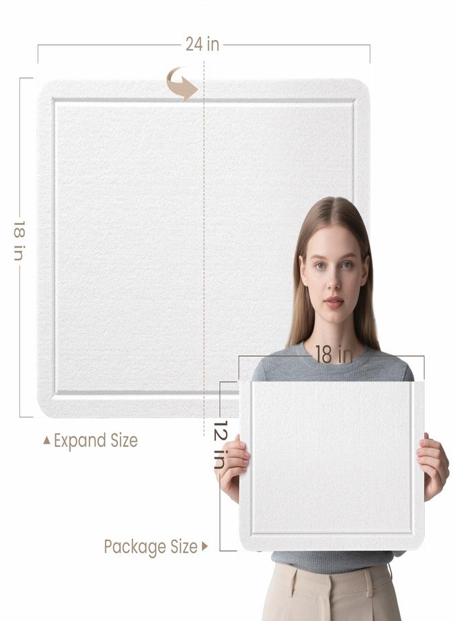 lightomorrow Bulletin Board, 24 x 18 inches Felt Board Decorative Pin Board, Cork Board Alternative for Wall, Foldable Photo Board Self-Adhesive Vision Board Mood Board with 20 Pushpins - White - Image 5
