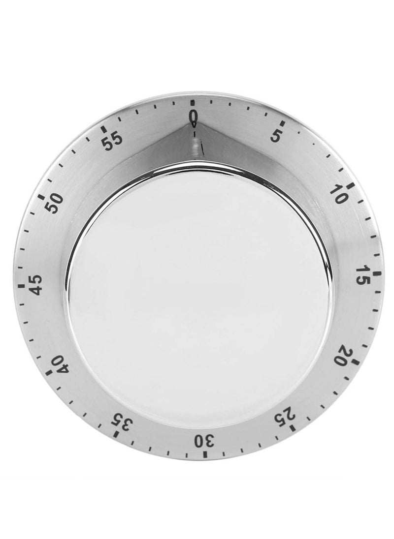 Excefore - Manual Timer, 60 Minute Professional Mechanical Kitchen Timer With Magnetic Base, Countdown Cooking Baking Timing Tool, Loud Alarm Sound And Easy To Stick On Any Surface(Silver) - Image 1