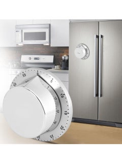 Excefore Manual Timer, 60 Minute Professional Mechanical Kitchen Timer With Magnetic Base, Countdown Cooking Baking Timing Tool, Loud Alarm Sound And Easy To Stick On Any Surface(Silver)  - Image 2