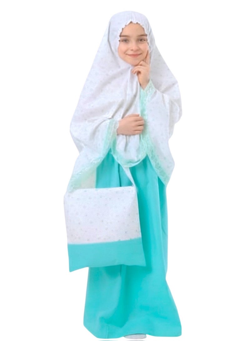 Elanesa  12–13 Years – Kids’ Unique Prayer Attire with Matching Bag and Prayer Mat, Made in Turkey - Image 2