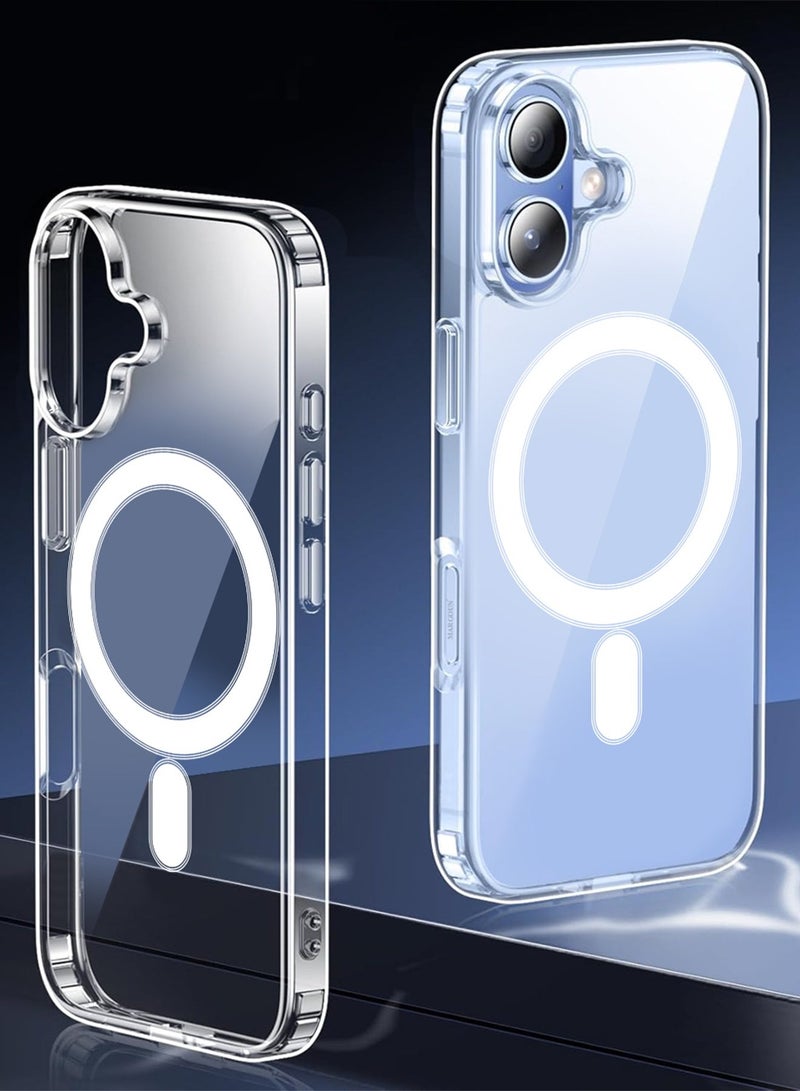 Magnetic Clear Case for iPhone 17 MagSafe Compatible Shockproof TPU Drop Protection Slim Transparent Cover - Image 1