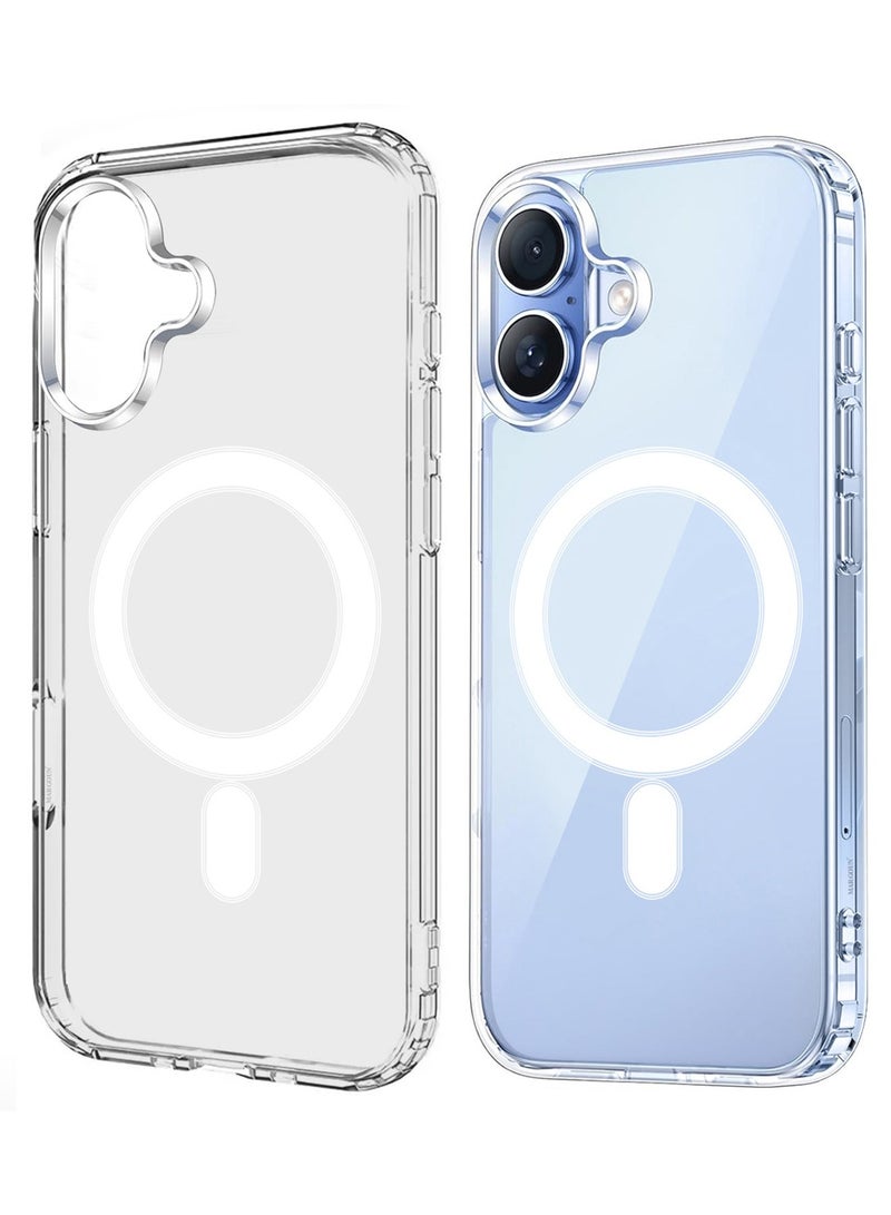Magnetic Clear Case for iPhone 17 MagSafe Compatible Shockproof TPU Drop Protection Slim Transparent Cover - Image 3
