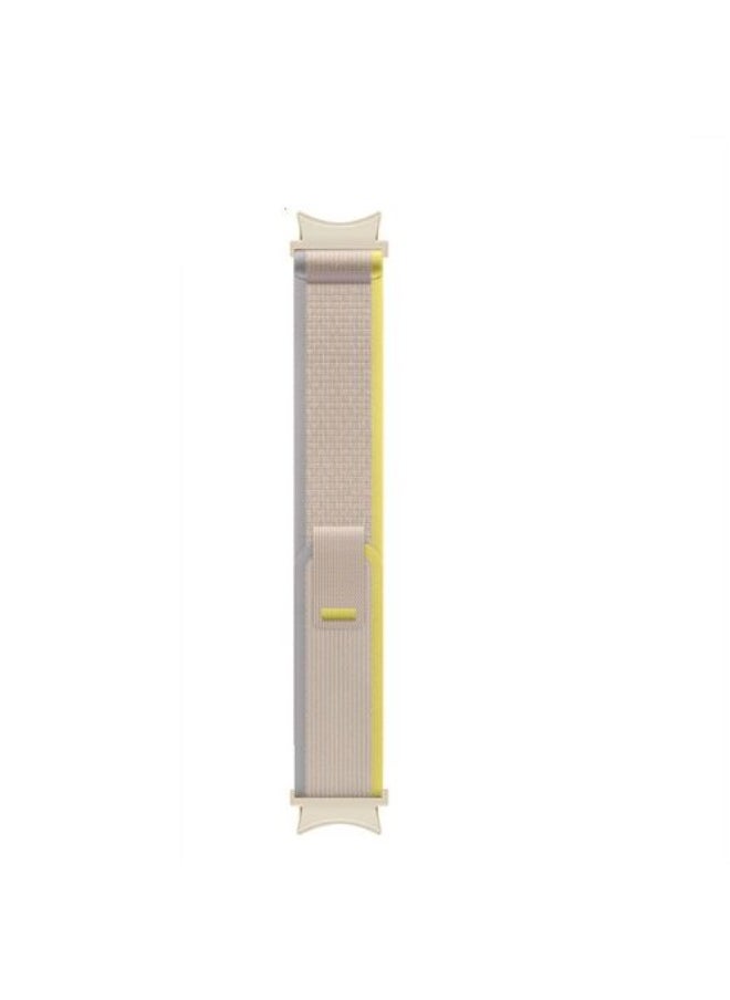 Generic - Sleek Style No Gap Trail Loop Nylon Band Compatible With Samsung Galaxy Watch 5 Pro 45mm/Galaxy Watch 5 40mm Yellow Gray - Image 1