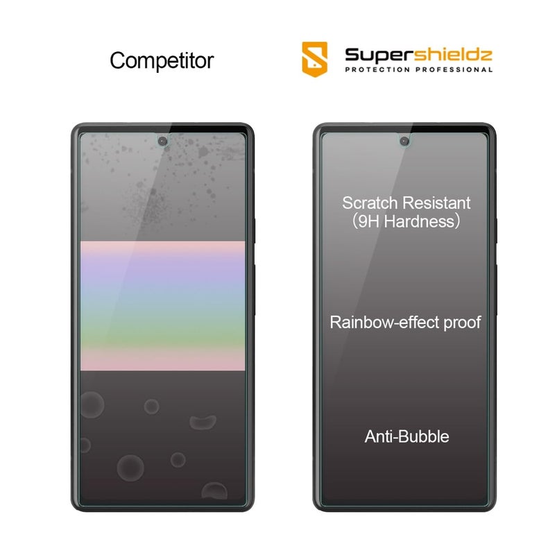 Supershieldz (3 Pack) Designed for Google Pixel 6a Tempered Glass Screen Protector, Anti Scratch, Bubble Free - Image 2