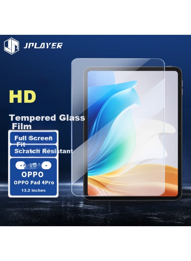 Jplayer Tempered Glass Screen Protector For Oppo Pad 4 Pro 13.2-Inch - 25 Pack, Tablet Full Screen High Definition Glass Protective Film, Anti-Fingerprint, High Definition, Smooth And Scratch Resistan