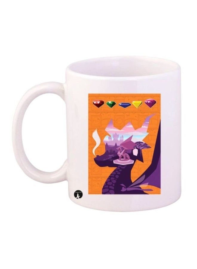RKN Spyro Printed Mug White/Orange/Purple - Image 1