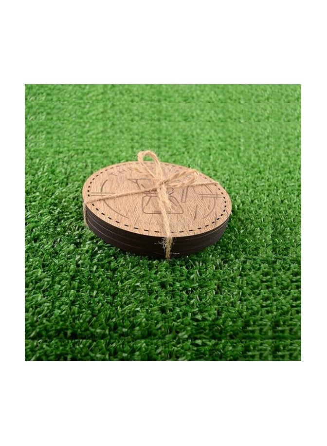 قاعدة أكواب خشبية من مومنتوم - 6 قطع، 6 أشكال مختلفة، بيج - Image 3